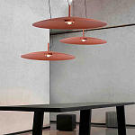 Подвесной светильник круглой формы с коричневым металлическим абажуром Halo Drift варинант исполнения - 3 | Loft Concept в Саратове