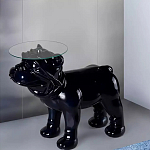 Дизайнерский журнальный стол с основанием в виде собаки Tufetic варинант исполнения - 1 | Loft Concept в Саратове