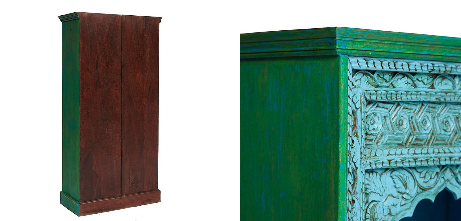 Стеллаж Indian Antique Mango Tree blue/green - Loft-Concept в Саратове