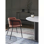 Стул полукруглый мягкий с буклированной обивкой Chair with Boucle Upholstery варинант исполнения - 4 | Loft Concept в Саратове
