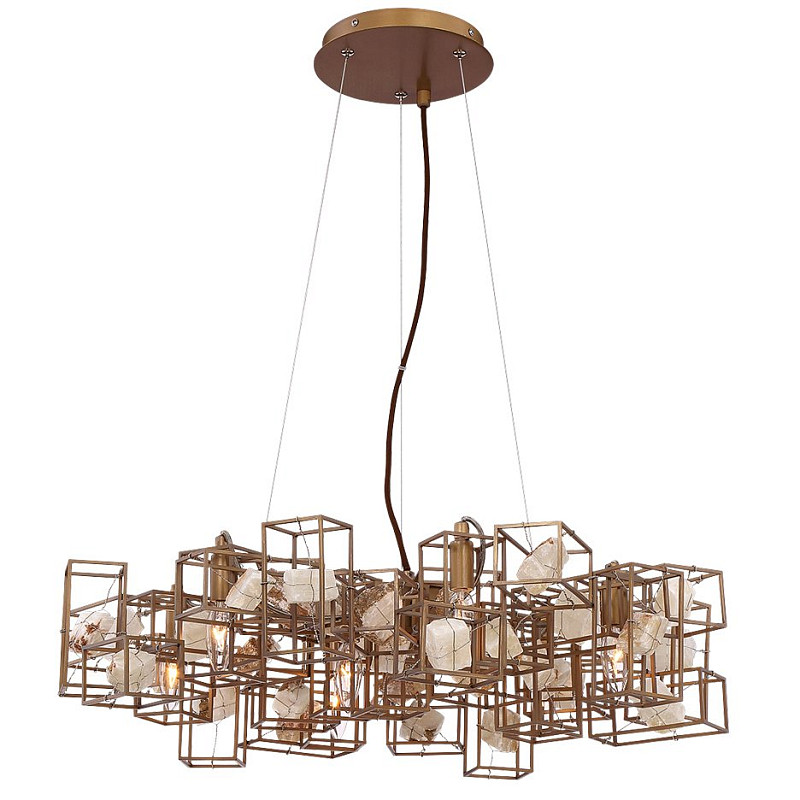 Люстра PATTON SHARE ROUND CHANDELIER Коричневый Люстра PATTON SHARE ROUND CHANDELIER Коричневый в Саратове | Loft Concept