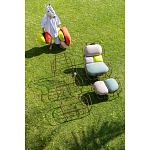 Дизайнерское разноцветное кресло на металлическом каркасе с подставкой для ног Poltronova Plasma Armchair варинант исполнения - 7 | Loft Concept в Саратове