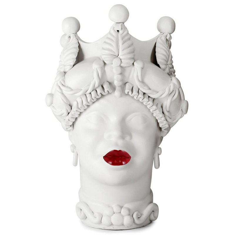 Ваза Vase Moro Lady Baroque Matt Lipstick Белый Красный Ваза Vase Moro Lady Baroque Matt Lipstick Белый Красный в Саратове | Loft Concept