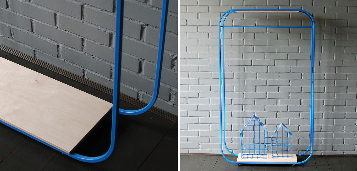 Рейл Cielo Industrial Metal Rust Clothes Rail Рейл Cielo Industrial Metal Rust Clothes Rail - Loft-Concept в Саратове