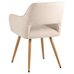 Стул в рогожке бежевого цвета NEASAN STOOL варинант исполнения - 4 | Loft Concept в Саратове