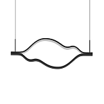 Подвесной светильник волнообразный изогнутый черного цвета 4000К Spiral Lighting варинант исполнения - 1 | Loft Concept в Саратове