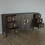 Большой Комод-буфет Elsa Dreams Walnut с ящиками варинант исполнения - 6 | Loft Concept в Саратове