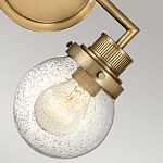 Бра для ванных комнат с прозрачным шарообразным плафоном из стекла с пузырьками на круглом основании Hinkley варинант исполнения - 15 | Loft Concept в Саратове