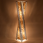 Торшер из перламутра на металлическом каркасе Indonesian Wave варинант исполнения - 4 | Loft Concept в Саратове