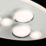 Потолочный светильник овальной формы белого цвета с 7-ю лампами Lunar Pebbles варинант исполнения - 6 | Loft Concept в Саратове