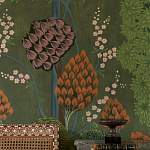 Обои ручная роспись Malwa Original colourway on Olive tobacco варинант исполнения - 2 | Loft Concept в Саратове