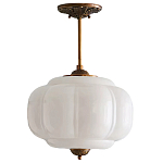 Подвесной светильник с абажуром из молочного стекла Vintage Charm варинант исполнения - 1 | Loft Concept в Саратове