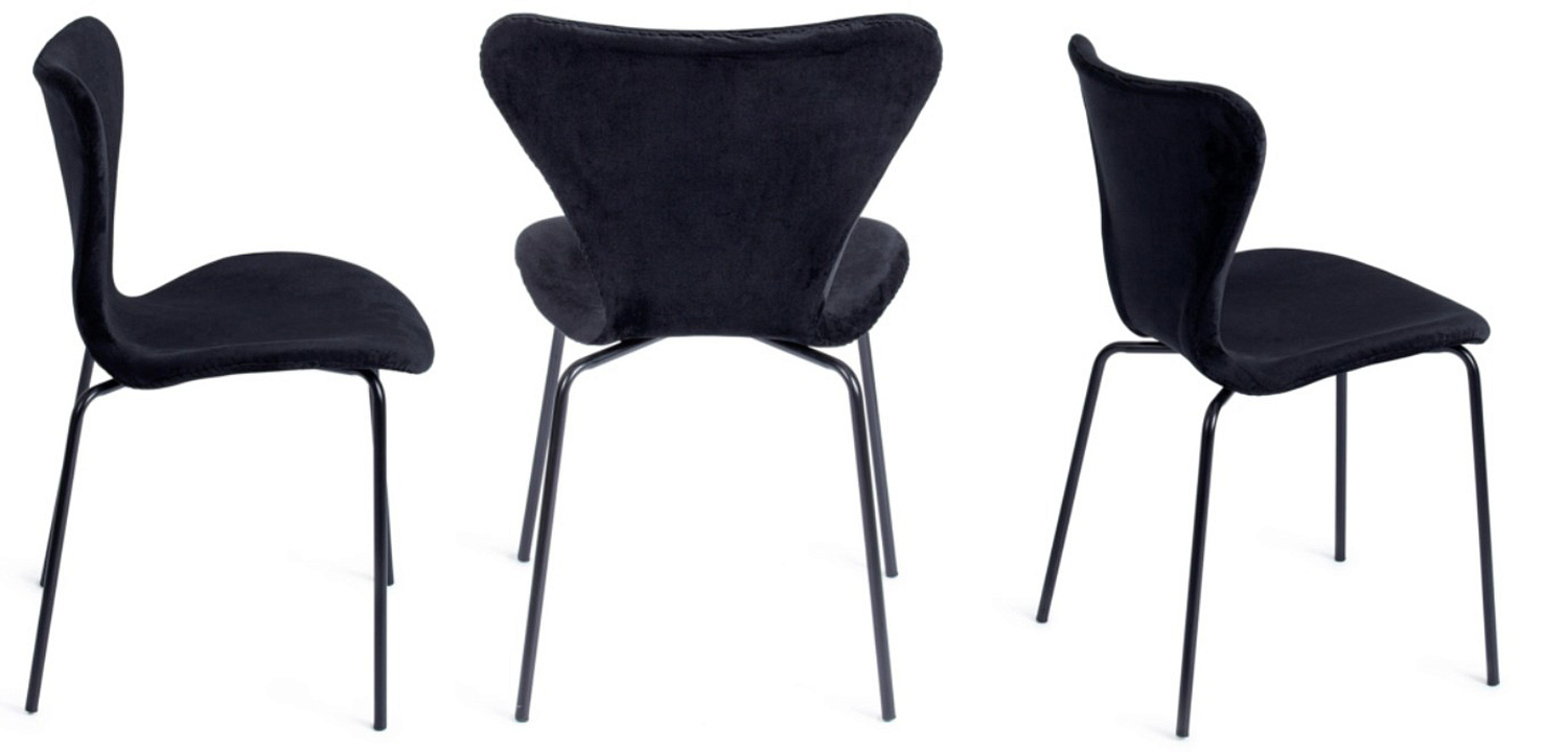 Стул Julissa Black Chair флок Стул Julissa Black Chair флок - Loft-Concept в Саратове
