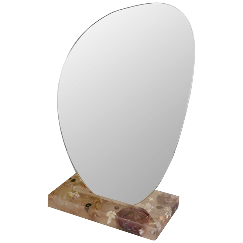 Настольное зеркало с подставкой из эпоксидной смолы с цветами Epoxy Resin Flowers Mirror Розовый Зеркало Настольное зеркало с подставкой из эпоксидной смолы с цветами Epoxy Resin Flowers Mirror Розовый Зеркало в Саратове | Loft Concept