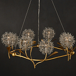 Люстра круглая с декором в виде цветков одуванчика Hanging Dandelion варинант исполнения - 5 | Loft Concept в Саратове