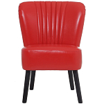 Кресло с обивкой из эко-кожи Harper Armchair Red варинант исполнения - 2 | Loft Concept в Саратове