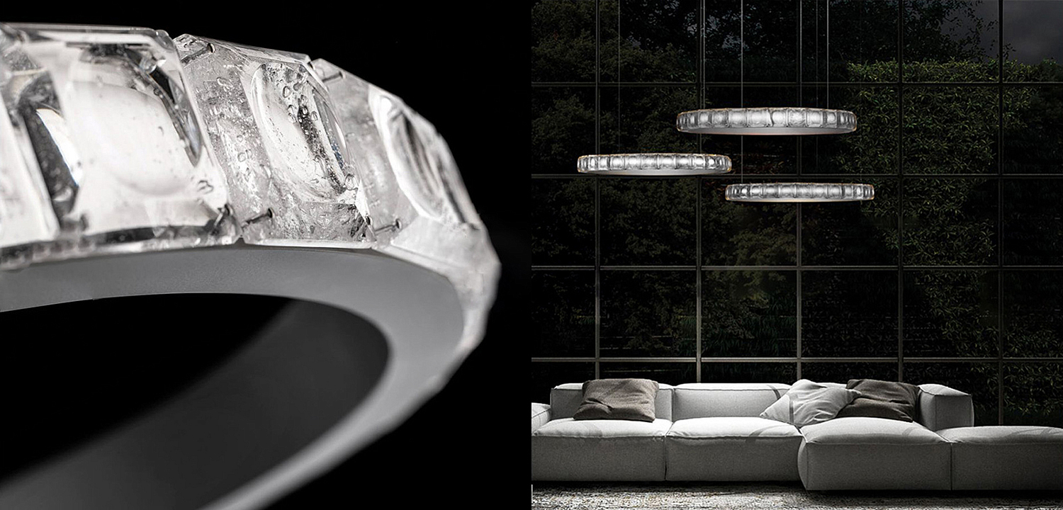 Люстра Ring horizontal silver chandelier Люстра Ring horizontal silver chandelier - Loft-Concept в Саратове