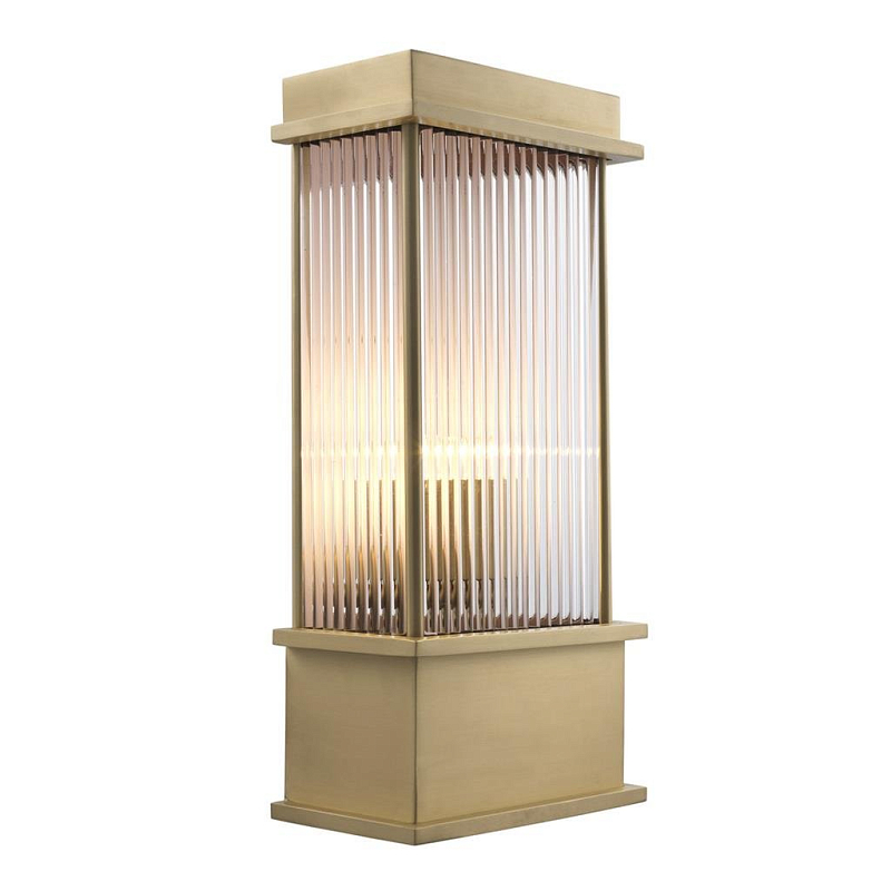 Бра Eichholtz Wall Lamp Jeremy Matte brass Латунь Прозрачный (Transparent) Бра Eichholtz Wall Lamp Jeremy Matte brass Латунь Прозрачный (Transparent) в Саратове | Loft Concept