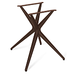 Стол обеденный с коричневой прямоугольной столешницей из керамики на четырех пластиковых ножках Brown Ceramics варинант исполнения - 4 | Loft Concept в Саратове