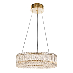 Люстра подвесная круглая из прозрачного хрусталя с золотым корпусом Selfsufficient варинант исполнения - 4 | Loft Concept в Саратове