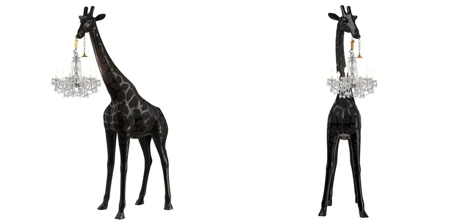 Торшер черный жираф в натуральную величину Giraffe Lamp large size Торшер черный жираф в натуральную величину Giraffe Lamp large size - Loft-Concept в Саратове