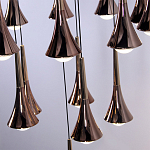 Люстра светодиодная с акриловыми конусообразными плафономи розовое золото Astra 60   варинант исполнения - 3 | Loft Concept в Саратове