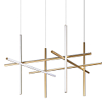 Люстра с 6-ю цилиндрическими плафонами на тонких тросах Trumpet tube варинант исполнения - 1 | Loft Concept в Саратове