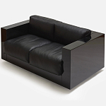 Дизайнерский кожаный диван черный Poltronova Saratoga Sofa варинант исполнения - 4 | Loft Concept в Саратове