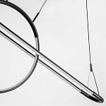 Светодиодная люстра Black LED Circle and Oval Lamp варинант исполнения - 5 | Loft Concept в Саратове