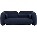 Дизайнерский двухместный диван с мягкими спинкой и подлокотниками синий Madelaine Sofa Blue варинант исполнения - 1 | Loft Concept в Саратове