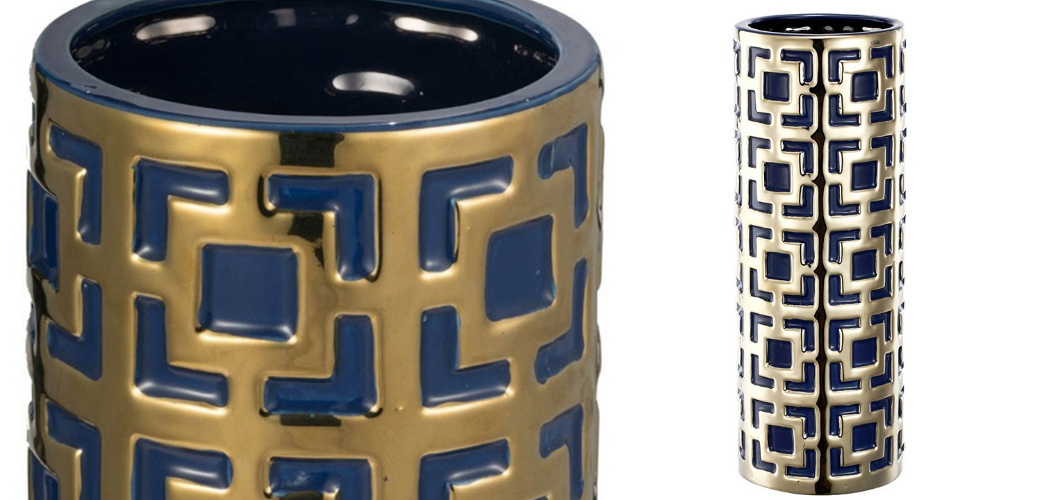 Ваза с геометрическим узором Marion Vase Ваза с геометрическим узором Marion Vase - Loft-Concept в Саратове