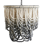 Двухъярусная люстра украшенная круглыми бусинами Gradient Chandelier Grey White варинант исполнения - 1 | Loft Concept в Саратове