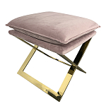 Пуф велюровый на металлическом основании Meekness варинант исполнения - 2 | Loft Concept в Саратове