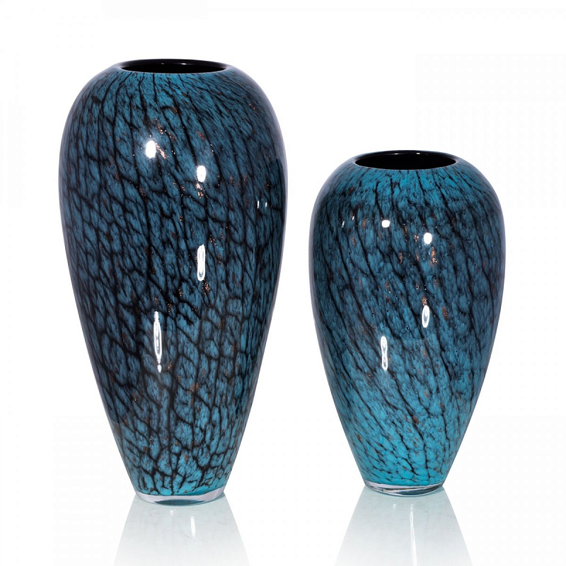 Стеклянная ваза Chrysalis Бирюзовый в Саратове | Loft Concept 