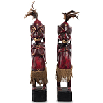 Комплект из 2-х деревянных статуэток Asmat Wooden Statuettes Dark Red варинант исполнения - 1 | Loft Concept в Саратове