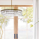 Люстра круглая с подвесками в форме стеклянных капель Glass Rain варинант исполнения - 5 | Loft Concept в Саратове