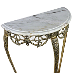 Консоль из бронзы с мраморной столешницей Mademoiselle De Console варинант исполнения - 1 | Loft Concept в Саратове