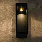 Уличный настенный светильник прямоугольной формы черного цвета Geometric Glow варинант исполнения - 2 | Loft Concept в Саратове