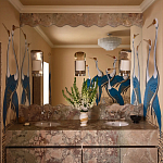 Обои ручная роспись Sarus Cranes Colourway SC-208 on Raw Silk dyed silk варинант исполнения - 3 | Loft Concept в Саратове