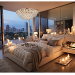 Люстра с каскадом из подвесных прозрачных элементов Attractiveness варинант исполнения - 3 | Loft Concept в Саратове