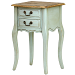 Прикроватная тумба из массива березы светло-бирюзовая Montmartre Provence Bedside Table варинант исполнения - 1 | Loft Concept в Саратове