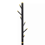 Напольная вешалка чёрная с золотистыми элементами Branches Hangers варинант исполнения - 2 | Loft Concept в Саратове