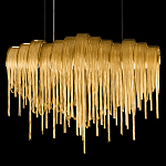 Люстра подвесная с металлическими цепочками и изогнутыми металлическими дугами 72 см Atlantis Chain варинант исполнения - 17 | Loft Concept в Саратове