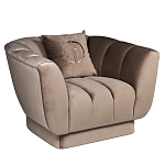 Дизайнерское кресло мягкое из серого велюра Serenity варинант исполнения - 1 | Loft Concept в Саратове