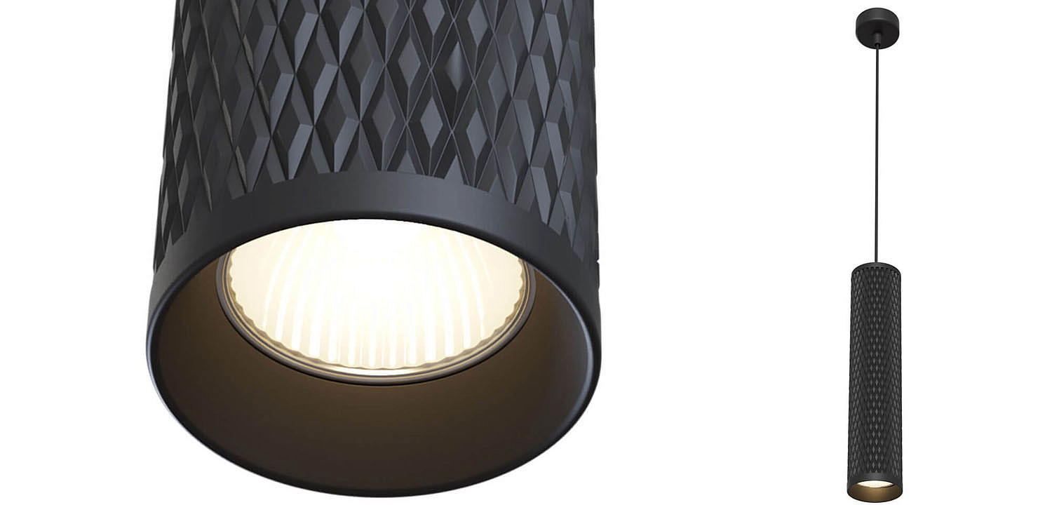 Подвесной светильник Trumpet tube black rhombus Подвесной светильник Trumpet tube black rhombus - Loft-Concept в Саратове