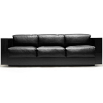 Дизайнерский кожаный диван черный Poltronova Saratoga Sofa варинант исполнения - 2 | Loft Concept в Саратове