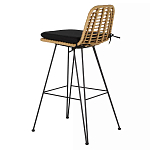 Стул барный с ротанговым плетением Half Bar Chair with Wicker без подлокотников варинант исполнения - 1 | Loft Concept в Саратове