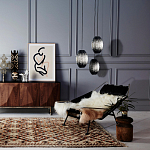 Подвесной светильник вертикальной овальной формы украшенный белыми круглыми бусинами Gradient Oval Pendant Lamp White варинант исполнения - 4 | Loft Concept в Саратове