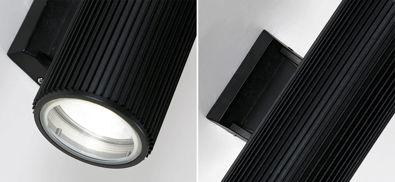 Черный уличный светильник RIBBING 26 см Черный уличный светильник RIBBING 26 см - Loft-Concept в Саратове