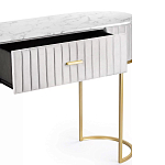 Консоль овальная на золотистых фигруных ножках Wall Console варинант исполнения - 3 | Loft Concept в Саратове